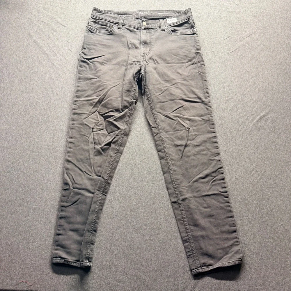 Banana Republic Traveler Pants Mens 34x34 Grey Athletic Tapered Fit Stretch